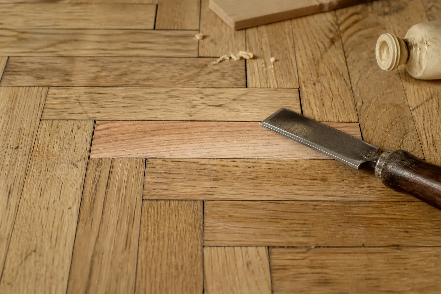 Parkett reparieren: Nachher