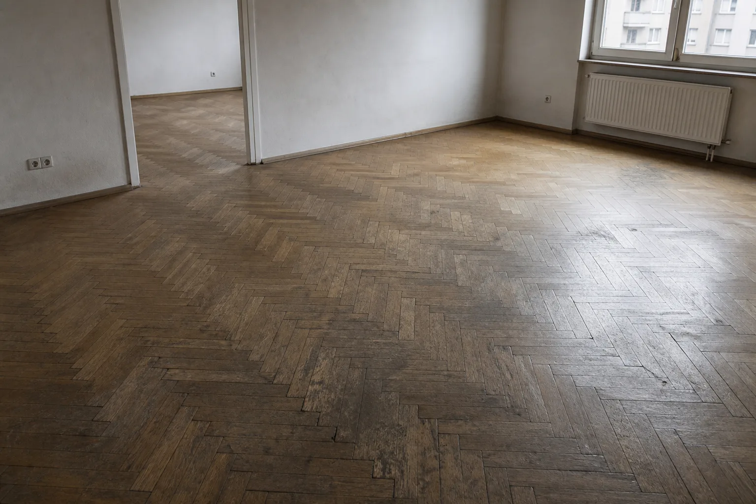 Parkett reparieren: Vorher